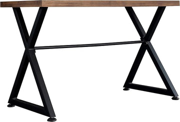 AC Pacific Nova Modern Industrial Home Office Computer and Working Desk Table, Brown/Midnight