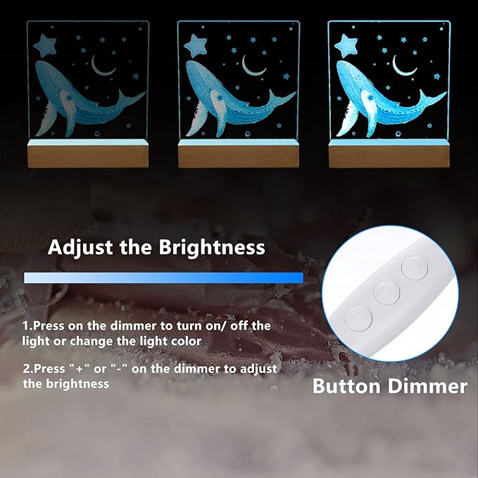 2Pack 6" Wood Rectangle Display Pedestal,Wooden Rectangle Colorful Lights Display Base for Acrylic and Plexiglass,Wood Night LED Light Lamp Base