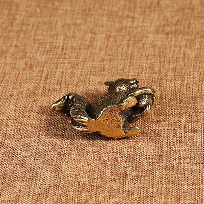 Vintage Solid Brass Squirrel Figurine - Adorable Desk Decor for Collectors - Perfect Home or Office Accent(Squirrel)