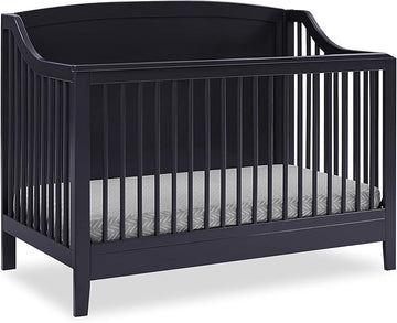Delta Children Campbell 6-in-1 Convertible Crib - Greenguard Gold Certified, Midnight Grey