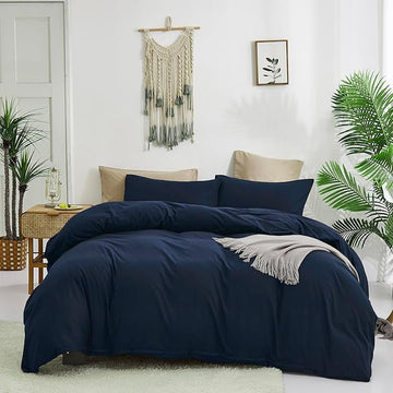 Solid Navy Comforter Set King Navy Blue Bedding Set Soft Pure Navy Blue Bedding Quilt Set Men Navy Blue Blanket Women Breathable Durable Bed Comforter Set Dark Navy Blue Bedding Set King