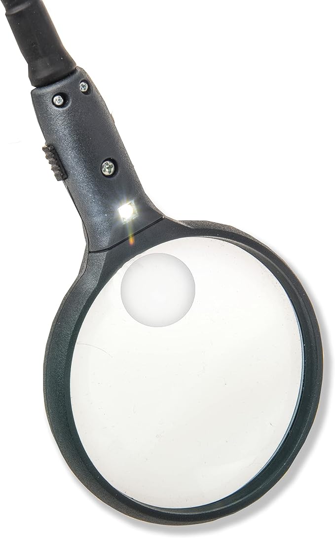 Carson BoaMag 2.5x LED Lighted Flexible Neck Magnifier and Flashlight (SM-22)