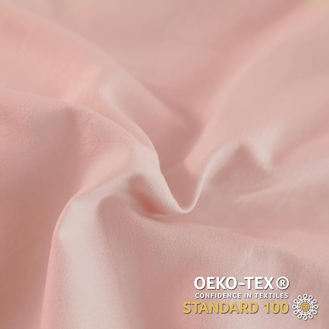 Andency Blush Pink Ruffle Comforter Full, 3 Pieces Rustic Farmhouse Shabby Chic Comforter Set, Vintage Lightweight Soft Microfiber Down Alternative Bedding Comforter Set