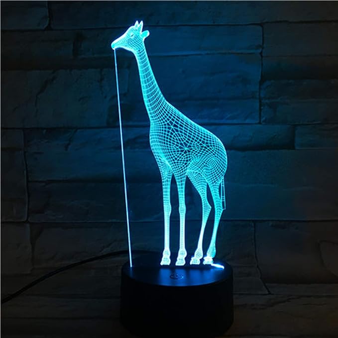 Giraffe 3D Night Light, Acrylic Giraffe USB LED Table Lamp Home r2d2 3D Arts Decor - 7 Colors Changing Bedroom Decor Night Light Gifts for Father Mother Husband Wife ..
