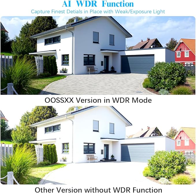 (Dual Antennas for Wi-Fi Enhanced) AI Human Detected 2-Antennas Enhance Outdoor Wireless Security Camera System WiFi Video Surveillance System
