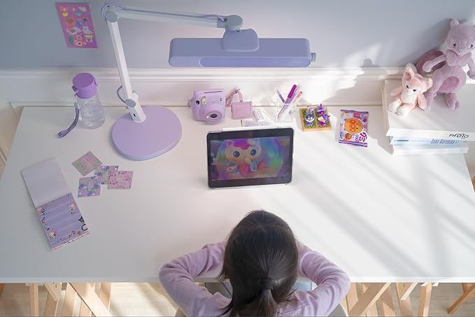 BenQ MindDuo 2 Kids Study Lamp (Purple), Wide & Even Illumination, Auto Dimming, Brightness & Color Adjustment, Presence Detection