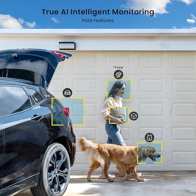 ieGeek 5MP Security Cameras Wireless Outdoor, Solar Outdoor Security Cameras System 360° PTZ with Spotlight & Siren, 2.4Ghz Outdoor Cameras for Home Security,Color Night Vision, Compatible with Alexa