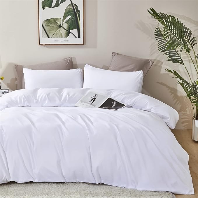 White Comforter Twin White Beddig Soft Durable White Comforter Set Kids Teens All White Twin Comforter Set Lightweight White Blanket Breathable White Twin Bed set Boys Girls Bedding Comforter