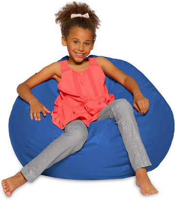 Posh Creations Beanbags Bean Bag Chair, Large-38in, Solid Royal Blue