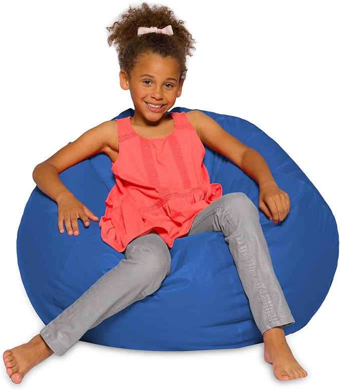 Posh Creations Beanbags Bean Bag Chair, Large-38in, Solid Royal Blue
