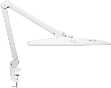 Neatfi Elite HD XL Task Lamp, Super Bright Desk Lamp, Non-polar Dimming (Non-CCT with Clamp, White, 22 Inches)