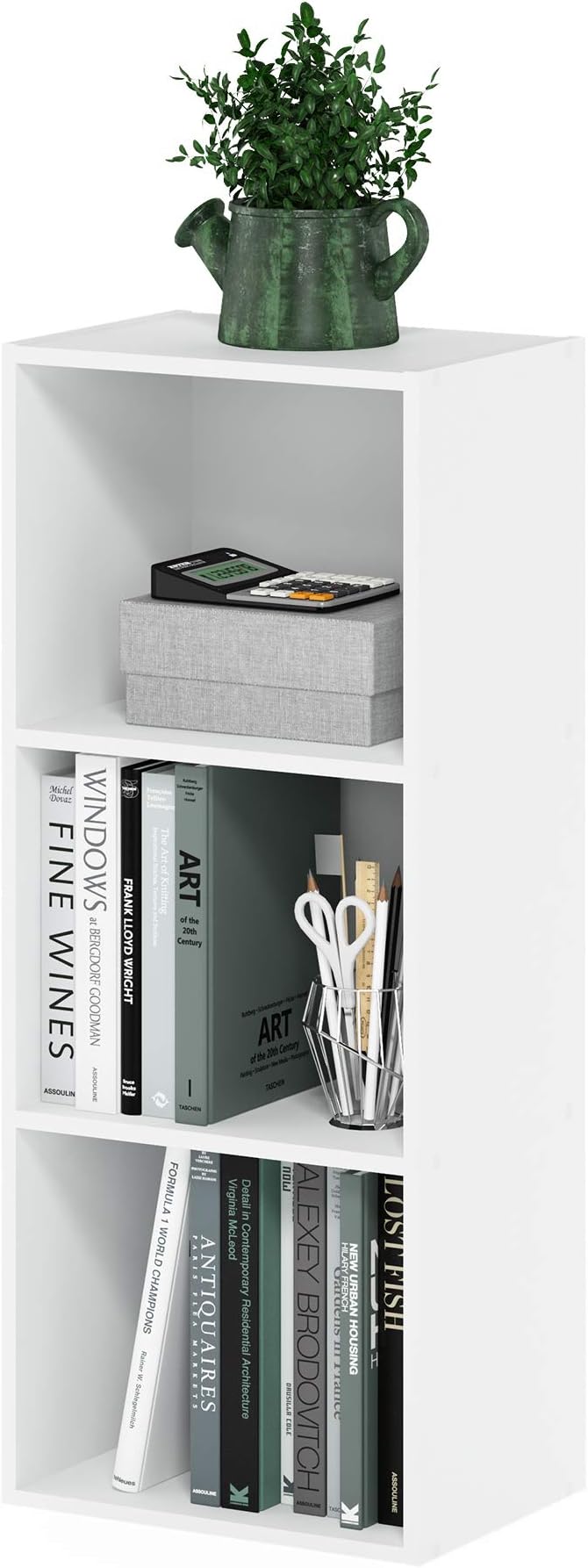 Furinno Luder Bookcase / Book / Storage , 3-Tier, White
