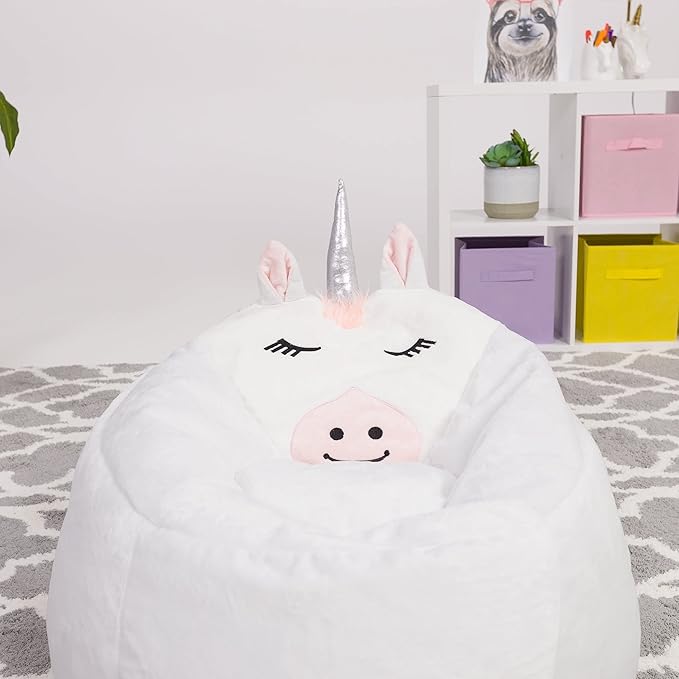 Posh Creations Cute Soft and Comfy Bean Bag Chair for Kids, Animal - Panda