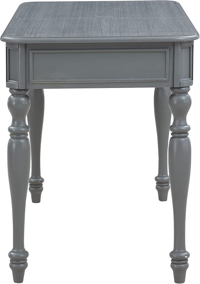 OSP Home Furnishings Country Meadows 48 Inch Writing Desk with Drawer, Plantation Grey