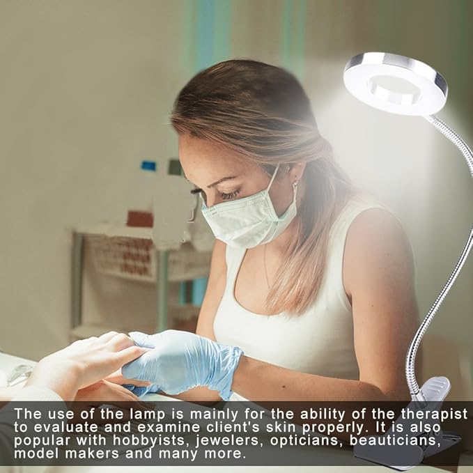 ZJchao Clip on Light, Makeup LED Lights USB Cosmetic Lamp Eyebrow Lip Beauty Salon Desktop Led Lights with Clip Reading Desk Light Book Light for Desk Bed Headboard Makeup