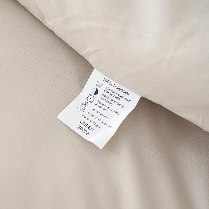ROSGONIA Comforter Full Size for Girls Boys Teens Beige, 3pcs (1 Boho Comforter & 2 Pillowcases), Lightweight Dorm Bedding Soft All Season Bed Set