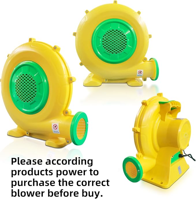 750W Bounce House Blower, Powerful Air Blower for Inflatable, Portable Inflatable Bubble House Blower Pump Fan for Inflatable Bouncy Castle, Jumper, Water Slide, Blower Corded(750 Watt 1HP)
