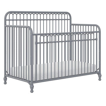 Little Seeds Ivy 3-in-1 Convertible Metal Crib, Dove Gray