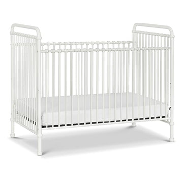 Namesake Abigail 3-in-1 Convertible Metal Crib in Washed White, Greenguard Gold Certified