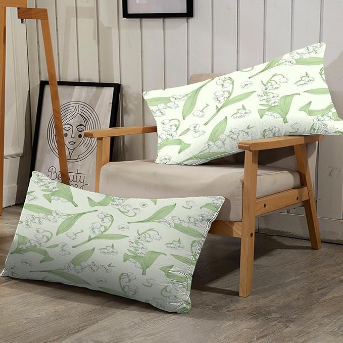 kxry Green Flower Comforter Sets Bedding Sets Full Size Comforter Set for Girls Women Kids 1 Comforter + 2 Pillow Case