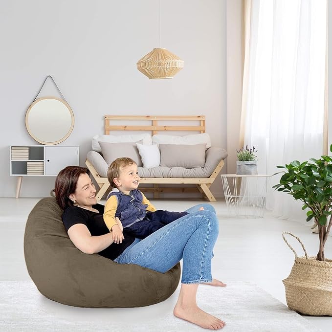 Bean Bag Stuffed Animal Storage Or Cover | No Filler | Extra Large | for Adults Or Kids | Double Stitched | Durable Zipper | Premium Microsuede