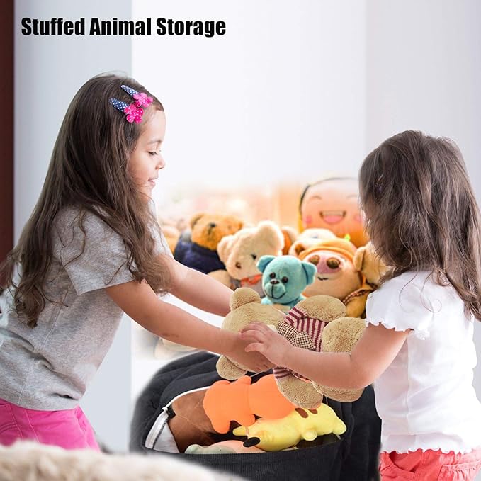 Stuffed Animal Storage Bean Bag Chair Cover (No Filler) Washable Ultra Soft Corduroy Bean Bag Cover for Organizing Plush Toys or Textile, Sack Bean Bag for Adults, Teens