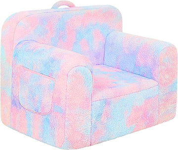 Toddler First Chair, Baby Chairs Comfy Toddler for Boys and Girls for Ages 18 Months and Up, Fits Any Decor (Dark Tie-Dye)