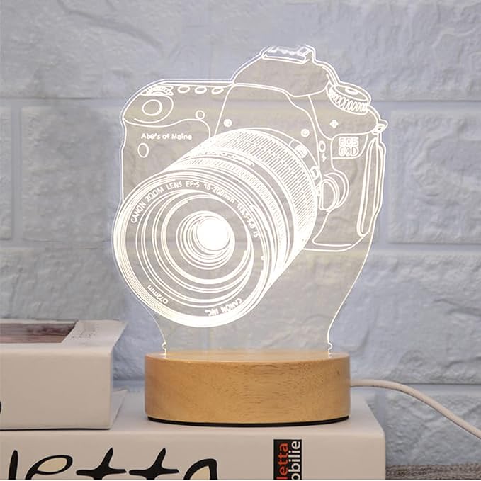 2Pcs 4" Round Wood LED Display Base, Warm Color Wooden Lighted Base Stand for Crystal Glass Resin Art, Acrylic and Plexiglass