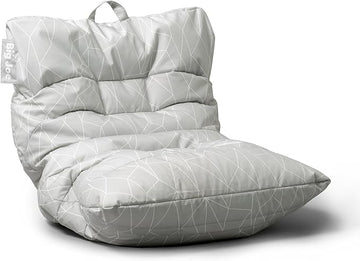 Big Joe Roma Bean Bag Chair, Moonstone Tessellation Lenox, Durable Woven Polyester, 3 feet