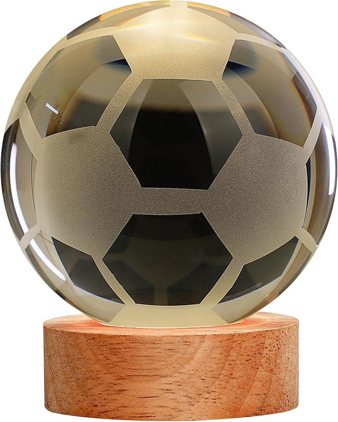Large 3D Soccer Ball Night Light, Soccer Lamp 16 Color Changing with Remote Control for Bedroom Decor, Cool Desk Decor Gift for Teens Boys, Football