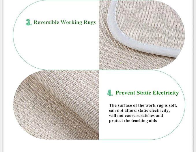 UKELER Nursery Rugs for Toddlers Babies Montessori Cotton Work Rugs Montessori Rugs for Preschool, 23.6''×31.5'', Off-White