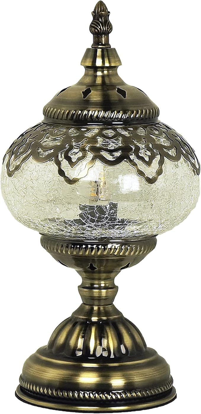Turkish Mosaic Lamp Bohemian Tiffany Style Moroccan Bedside Lamps for Bedroom