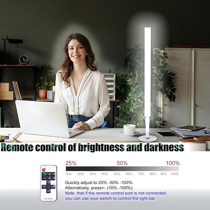 LED Desk Lamp for Home Office, Ultra bright/RA90/6000k/Dimmable/DC12V, Desk Light Reading Table Lamps Fill Light for Selfie, for Desktop Study, Photography, Video Recording Conference Lighting