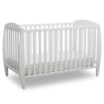 Delta Children Taylor 4-in-1 Convertible Baby Crib, Easy to Assemble, Sustainable New Zealand Wood, JPMA Certified, White