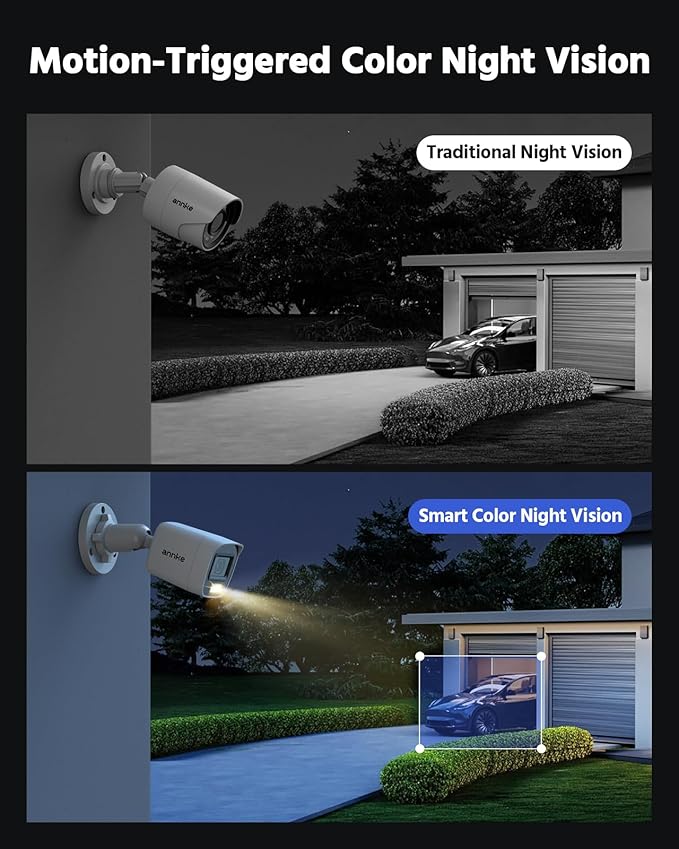 ANNKE 3K Lite Wired Security Camera System with AI Human/Vehicle Detection, H.265+ 8CH Surveillance DVR with 1TB Hard Drive and 8 x 1080p HD Outdoor CCTV Cameras, Color Night Vision, Smart Dual Light