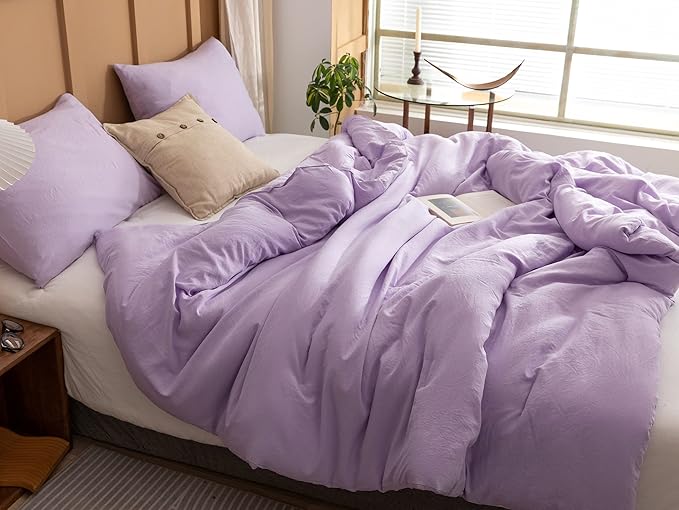 ROSGONIA Twin Comforter Set for College Girls Boys Lavender, 1 Boho Purple Comforter & 1 Pillowcase Lightweight Kids Comforter Soft Dorm Bedding