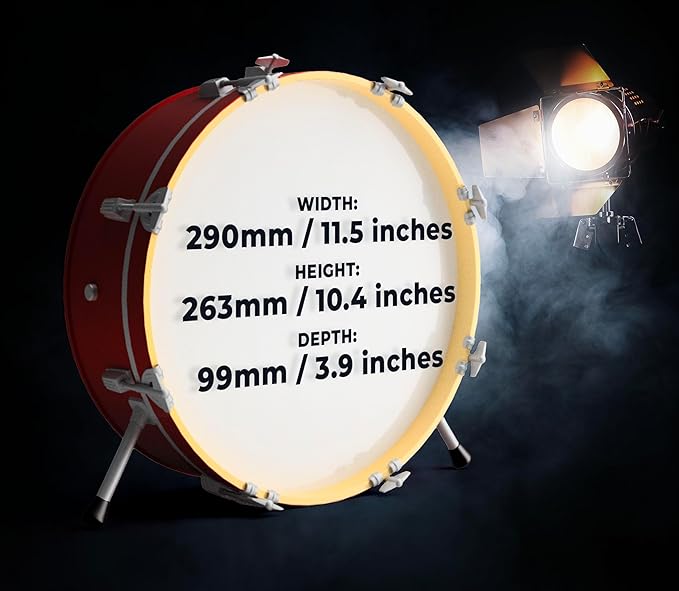 NUMSKULL Iron Maiden Logo 3D Drum Lamp - Desk Lamp for Bedroom, Office, Home, Study, Work - Official Iron Maiden Merchandise