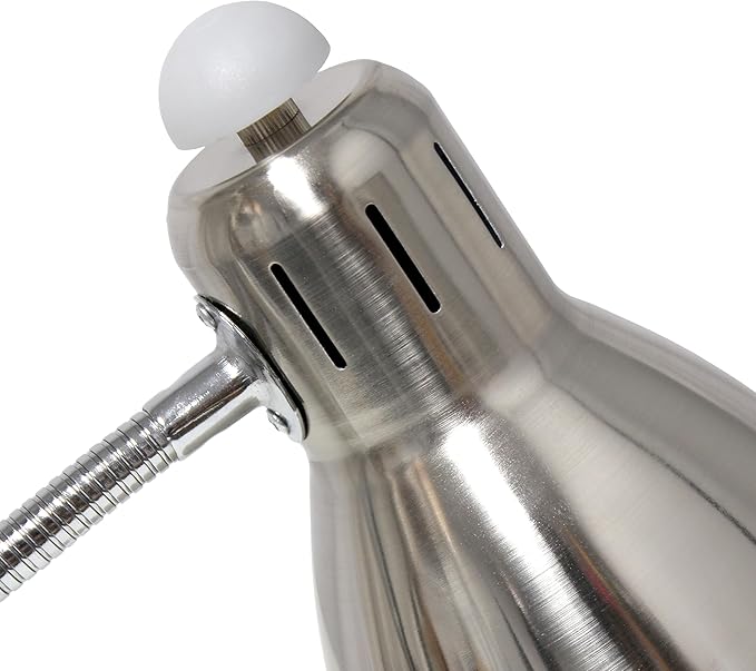 Simple Designs LD1037-BSN Semi-Flexible Desk Lamp, Brushed Nickel (Pack of 6)