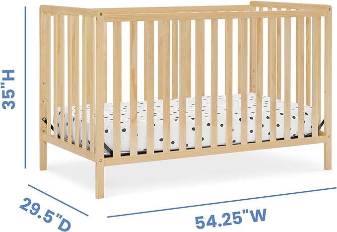 Delta Children Heartland 4-in-1 Convertible Crib, Natural