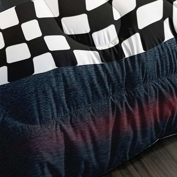 Axolotl Race Car Comforter Set Twin Size,Extreme Sports Bedding Set for Boys Teens Kids Girls Room Decor,Cool Speed Luxury Car Quilt Bed Set with 1 Comforter 2 Pillowcases Car Racing Gifts