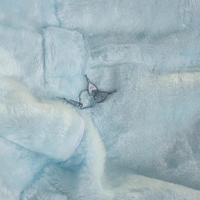 Flash Furniture Dillon Small Teal Furry Bean Bag Chair for Kids and Teens