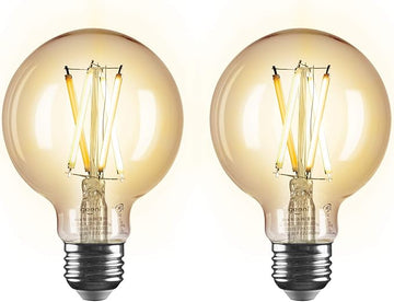 Geeni Smart Light Bulb - Alexa and Google Home Compatible, Amber LED Programmable and Dimmable WiFi Light Bulb, App Controlled (G25-2 Pack)