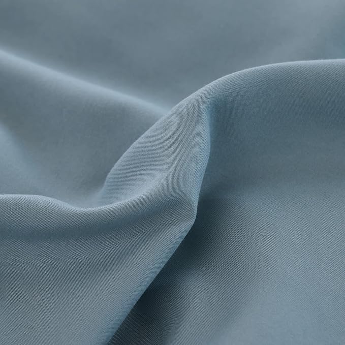 ROSGONIA Dusty Blue Twin Comforter Set for Boys Girls, 1 Boho Blue Comforter & 1 Pillowcase, Lightweight Kids Comforter All Season Dorm Bedding Set