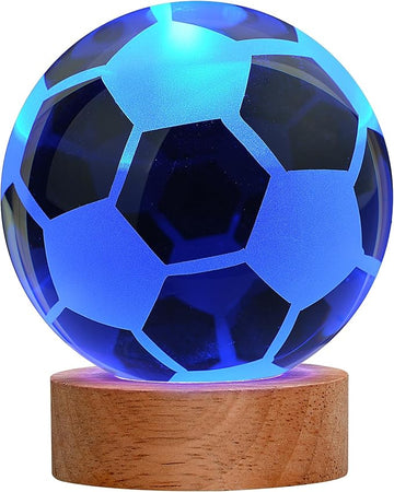 Large 3D Soccer Ball Night Light, Soccer Lamp 16 Color Changing with Remote Control for Bedroom Decor, Cool Desk Decor Gift for Teens Boys, Football