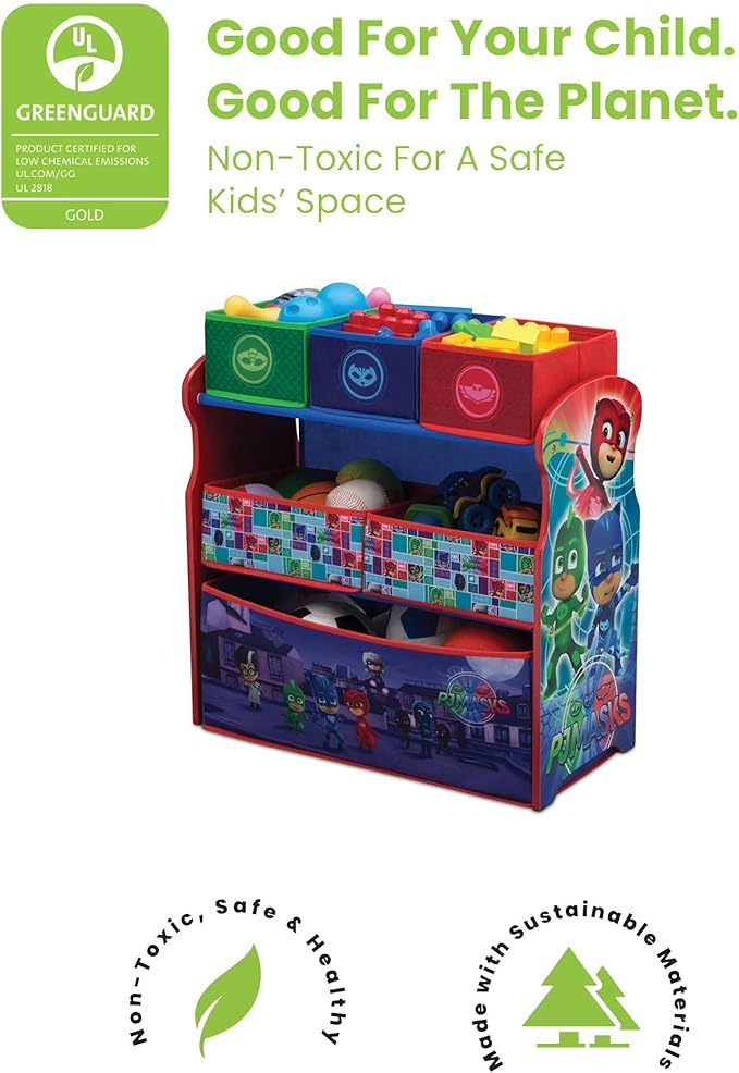 Delta Children Multi-Bin Toy Organizer, PJ Masks