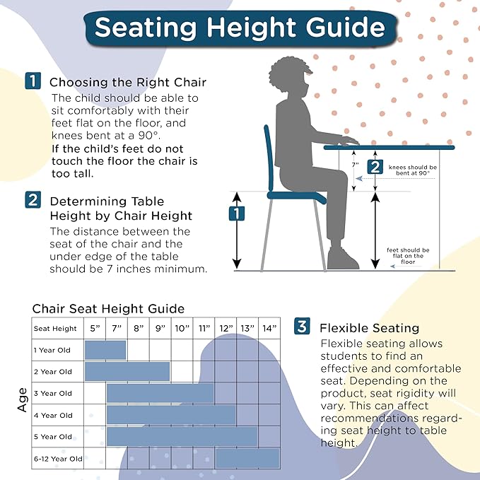 Angeles H, Blue with Chrome Legs, 4 Pack MyPosture Children's Chair, 14-inch