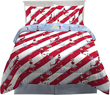 Franco Kids Bedding Soft Comforter and Sheet Set with Sham, 7 Piece Full Size, Elf on the Shelf
