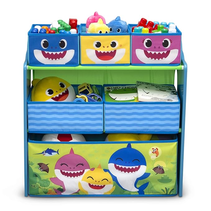 Baby Shark Design & Store 6 Bin Toy Storage Organizer by Delta Children