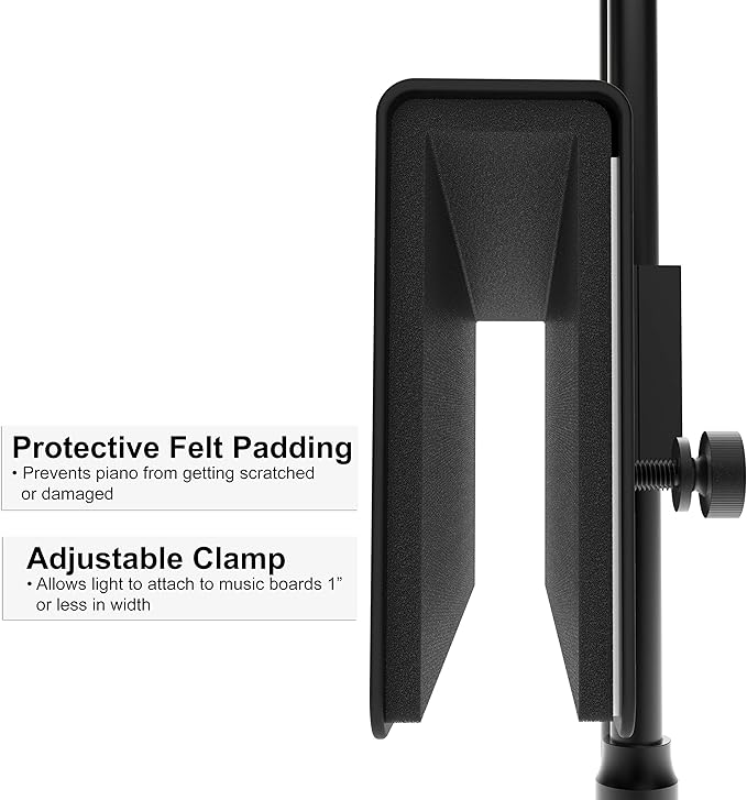 Cocoweb 22" Grand Piano Lamp, LED, Adjustable, Quality Lighting in Black with Satin Nickel Accents, with Plug-in Adapter - GPLED22SND