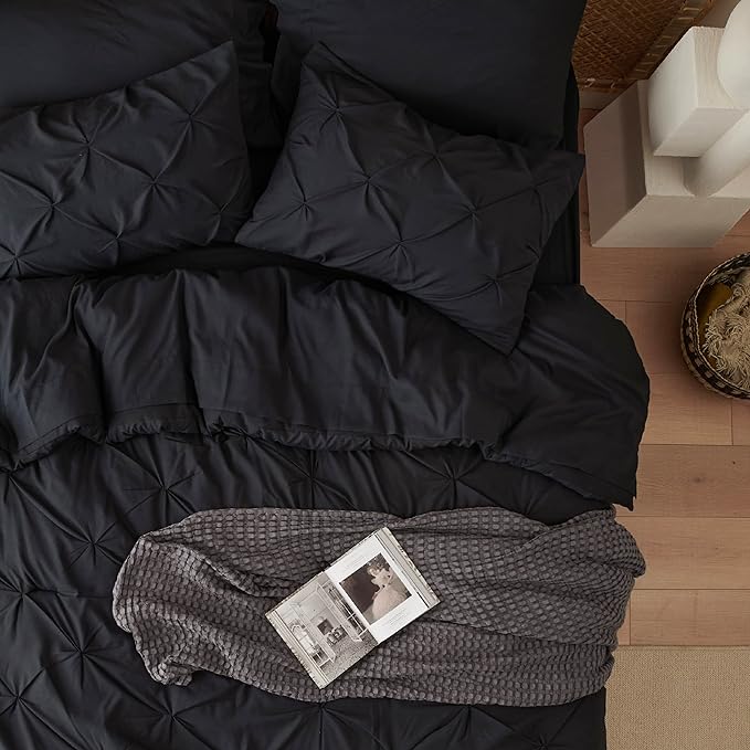 Bedsure Full Size Comforter Sets - Bedding Sets Full 7 Pieces, Bed in a Bag Black Bed Sets with Comforter, Sheets, Pillowcases & Shams, Adult & Kids Bedding